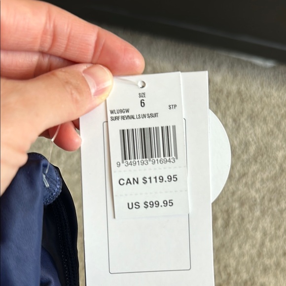 Rip Curl Navy Long Sleeve Swimsuit - Picture 3 of 3